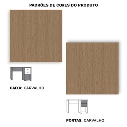 Escrivaninha Extensível 2 Gavetas Setiba Plus Rimo - Carvalho - 3