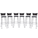Ver imagem 1 de Kit 6 Banquetas Alta Banco para Balcão Junco Preto Àrea Gourmet Ilha Bancada bares Churrasqueira