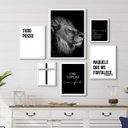 Ver imagem 1 de Composição 6 Quadros Decorativos Evangélicos- Jesus Cristo - com Vidro:madeira Preta