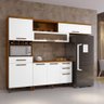 Cozinha Completa Deusa 7 Portas Arte Móveis Freijó Branco - 1