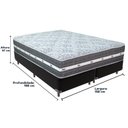Ver imagem 3 de Cama Box Preto e Colchão Black Graphite Molas Ensacadas Queen 158x198x32 Anjos