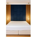 Ver imagem 2 de Cabeçeira Dominó 2,60 Altura e 1,60 Largura Modulos Colantes:suede Azul