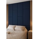 Ver imagem 3 de Cabeçeira Dominó 2,60 Altura e 1,60 Largura Modulos Colantes:suede Azul