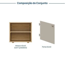 Módulo 45x40 1 Porta Frame Cabecasa madeiramadeira - 3
