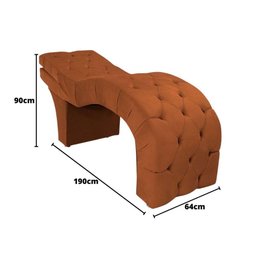 Maca Estofada Reclinável Sobrancelhas Cílios Veludo Simaria Cor:terracota - 3