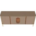 Ver imagem 5 de Aparador Buffet Bessa B02 4 Portas 3 Prateleiras MDP com Iluminação LED Fendi Freijó Lyam Decor