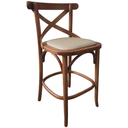 Ver imagem 5 de Banqueta Bruna X Miolo Estofada Gourmet Bancada Bistrô Castanho Mogno