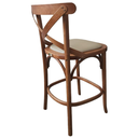 Ver imagem 3 de Banqueta Bruna X Miolo Estofada Gourmet Bancada Bistrô Castanho Mogno