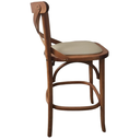 Ver imagem 4 de Banqueta Bruna X Miolo Estofada Gourmet Bancada Bistrô Castanho Mogno