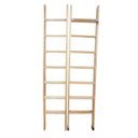 Ver imagem 2 de Escada Madeira Eucalipto Alongável 2 Partes de 7 Degraus - Volpato, Tamanho: 7 Degraus
