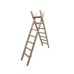 Escada Madeira Eucalipto Alongável 2 Partes de 7 Degraus - Volpato, Tamanho: 7 Degraus - 3