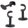 3 Suportes De Metal Para Varão Cortina Simples 28 Mm Preto - 1