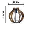 Pêndulo de Teto - Luminária Pendente Esqueleto Tabaco Claro - 2