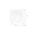 Ver imagem 3 de Cabeceira De Cama Box Emilia Casal 140cm X 118cm Suede Bege Mz Decor