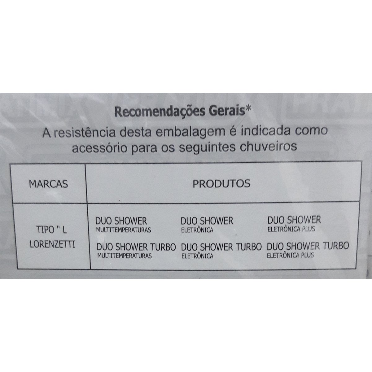 Kit 8 Resistência Elétrica Loren Duo Shower 7.500W/220V - 3