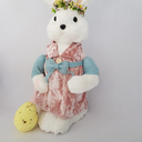 Ver imagem 6 de Coelha Páscoa Fios de Sisal Branco