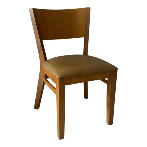 Cadeira Tasca Encosto em Madeira e Assento Estofado