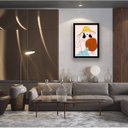 Ver imagem 2 de Quadro Figurativo Série Mulher Verão 3 45x34cm - com vidro:Madeira preta