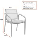 Ver imagem 3 de Cadeira para Mesa de Jantar Alice 54cm Madeira Maciça com Braço | Courino Caramelo - Sallar Home