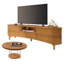 Ver imagem 1 de Rack Bancada Elara Cinamomo com Mesa de Centro Sky Cinamomo - Hb Móveis