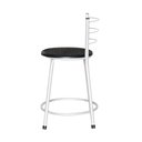 Ver imagem 2 de Banqueta Baixa Assento Ratan Branca Retro  