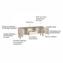 Ver imagem 6 de Aparador Buffet Orgânico Curvo 4 Portas 160cm 100% BP com Pés Cilíndricos em Madeira Maciça Aura Bra