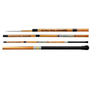 Vara Fibra Vidro Pesca Saturno 4m X 4 Partes Telescópica sem Suporte Molinete - Albatroz, Tamanho