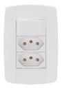 Ver imagem 1 de Kit 15 Interruptor 1 T + 2 Tomadas Branco Completo 10A Lev