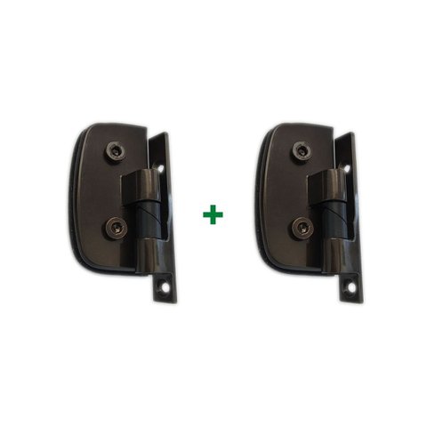 1114 - Dobradiça automática para porta de vidro temperado blindex Bronze - 2 unidades