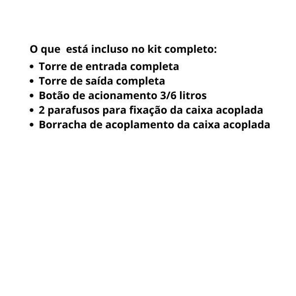 Kit Mecanismo Duo Flow para Caixa Acoplada Lorenzetti / Fiori - 4