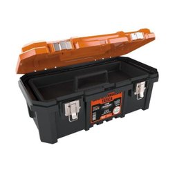 Caixa Ferramentas Plástica Fecho Articulado Reforçado Metal Laranja 18,3" - Metasul, - 3 Caixa Ferramentas Plástica Fecho Articulado Reforçado Metal Laranja 18,3" - Metasul, - 3