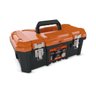 Caixa Ferramentas Plástica Fecho Articulado Reforçado Metal Laranja 18,3" - Metasul, - 1
