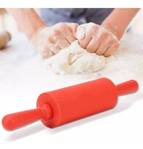 Rolo Massa Pastel Macarrão Pizza Silicone Antiaderente 40cm - 4