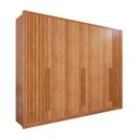 Ver imagem 2 de Guarda-Roupa com 6 Portas e 6 Gavetas Ripado MDF Anápolis Marrom/Cinamomo