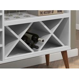 Aparador Bar Adega com Pés Palito Retrô Creta Cor Branco - Comprar Móveis em Casa - 2