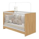 Ver imagem 2 de Berço 3 em 1 para Colchão 60 X 130 Cm Multimóveis Mp0527g - Madeirado/branco