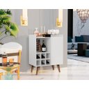 Ver imagem 1 de Aparador com Adega Bar Estilo Retrô 1 Porta Lulu Cor Branco - Comprar Móveis em Casa