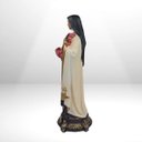 Ver imagem 4 de Santa Terezinha em Resina Premium com Aureola 30 Cm Linda