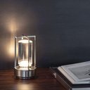 Ver mais imagens de Luminária Led Mesa Recarregável Usb Alumínio Luxo Premium Prata