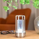 Ver imagem 3 de Luminária Led Mesa Recarregável Usb Alumínio Luxo Premium Prata