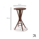 Ver imagem 2 de Mesa Bistrô Bamberg Madeira Maciça com Tampo em Mdf Tampo Ø 70 Pinhão