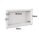 Ver imagem 5 de Kit 2 Nicho Embutir 30 x 60cm Plástico Cinza Chumbo Metasul