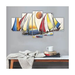 Quadros Decorativos MDF Barcos Abstratos - 2