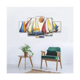 Quadros Decorativos MDF Barcos Abstratos - 3