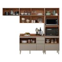 Ver imagem 4 de Cozinha Completa Modulada 270cm x 218,5cm Aéreo Rft Tq 4 Peças Proença Bege/Nogueira/Nude Prime