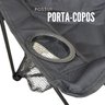 2 Cadeiras Banco Banqueta Pesca Camping Praia Apoio de Braço e Porta Copos Preto Importway Iwcdc-pt - 3