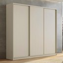 Ver imagem 1 de Guarda Roupa Casal 3 Portas de Correr 6 Gavetas 260cm Mdf Cor:luna