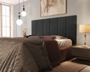 Ver imagem 1 de Cabeceira de Cama Box Milão Casal 1,60 Suede Preto - Comprar Moveis Em Casa