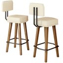 Ver imagem 1 de Jogo 2 Banquetas Estilo Industrial Moderno para Bancada Bar Ilha