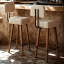 Ver imagem 2 de Jogo 2 Banquetas Estilo Industrial Moderno para Bancada Bar Ilha